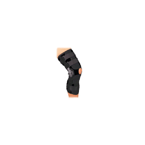 DonJoy Playmaker IROM - Knee Brace Small Hook and Loop Strap Closure 15-1/2 to 18-1/2 InchThigh Circumference / 13 to 14 Inch Knee Center Circumference / 12 to 14 Inch Calf Circumference Left or Right Knee - 11-0867-2