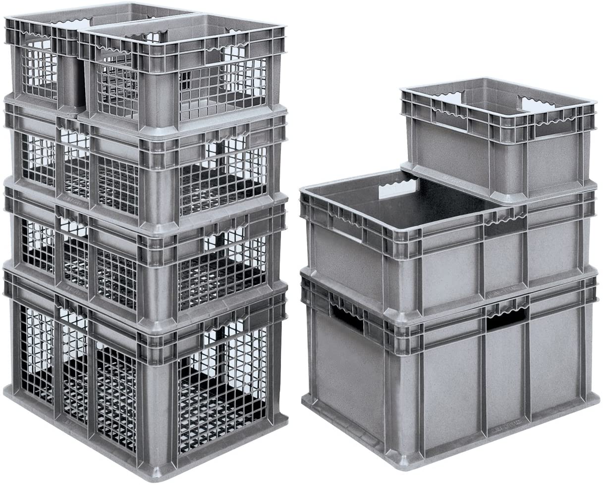 Akro-Mils - Straight Wall Container Gray Plastic 15.75 X 16.12 X 23.75 Inch - 37676GREY