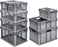 Akro-Mils - Straight Wall Container Gray Plastic 15.75 X 16.12 X 23.75 Inch - 37676GREY