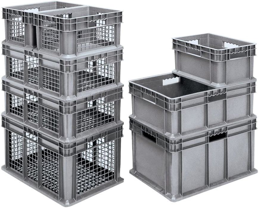 Akro-Mils Akro-Mils Straight Wall Container Gray Industrial Grade Polymers 15.75 X 16.12 X 23.75 Inch - 37676GREY