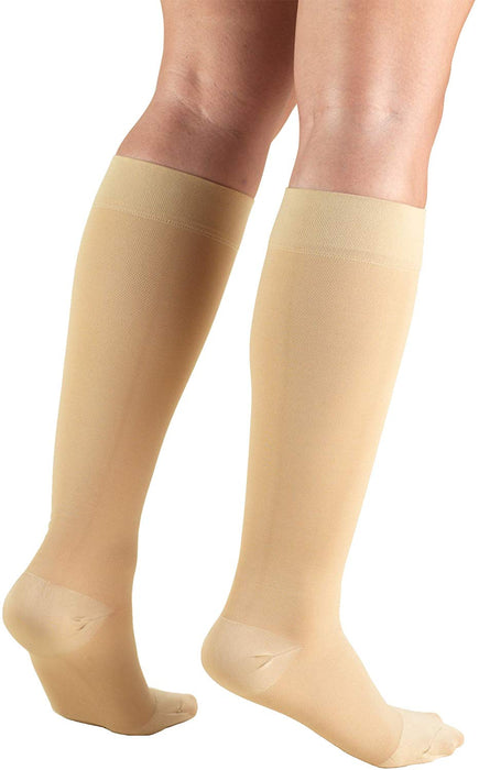 Alba Healthcare Compression Stockings Knee High Medium Beige Closed Toe - B777-02