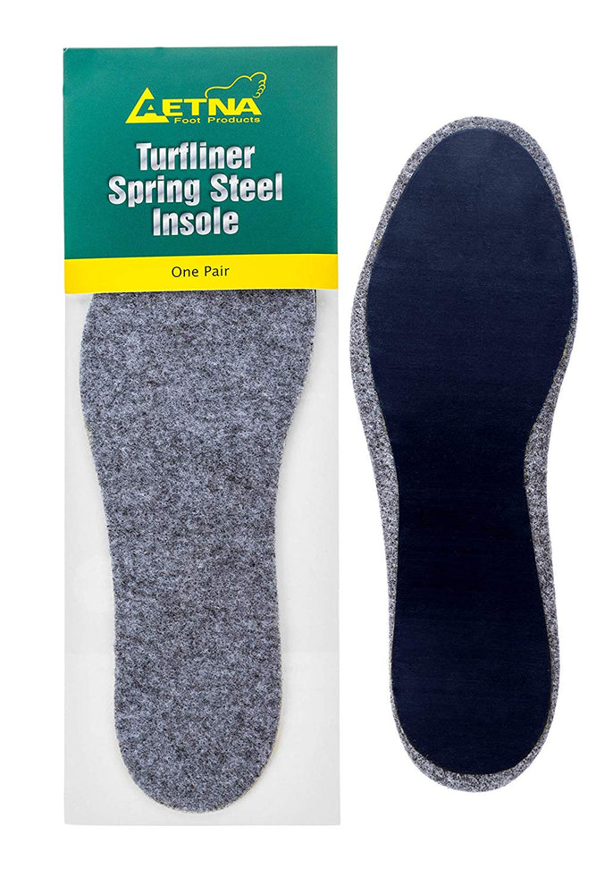 Turfliner Spring Steel Insoles - Turf Toe Insole Full Steel Length Size 12 Felt / Steel Black / Gray Female 12 - 900547