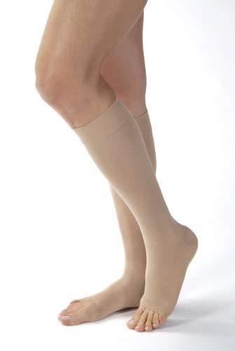 JOBST Opaque - Compression Stocking Knee High Medium / Petite Natural / Silky Beige Open Toe - 115621