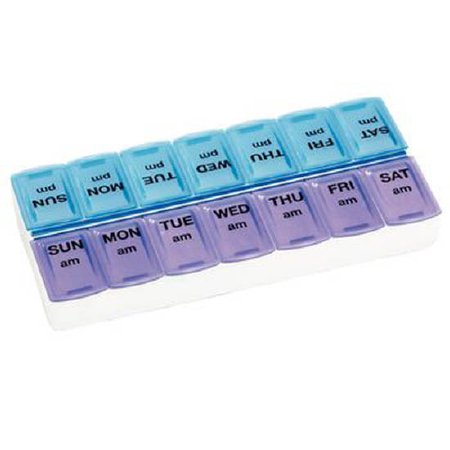 Patterson Medical Supply Apex Weekly Twice-a-Day Pill Organizer Large 7 Day 2 Dose - 554844