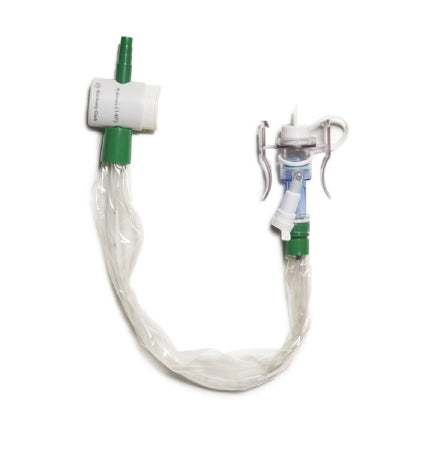 Kimvent - Closed Suction Catheter Qwik Clip Style 14 Fr. Thumb Valve Vent - 2273