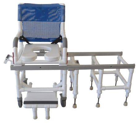 100 Series - Bath Bench Adjustable Arm Plastic Frame With Backrest 22 Inch Seat Width - D118-5-SLIDE