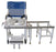 100 Series - Bath Bench Adjustable Arm Plastic Frame With Backrest 22 Inch Seat Width - D118-5-SLIDE
