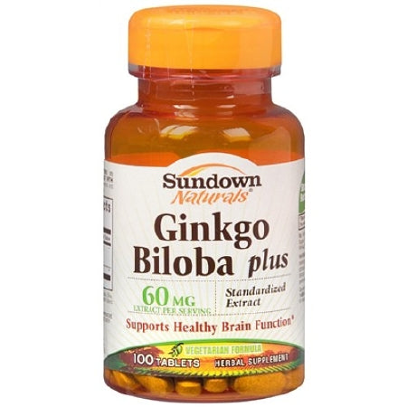 US Nutrition Sundown Naturals Herbal Supplement 60 mg Strength Ginko Biloba Extract Tablet - 3076812508