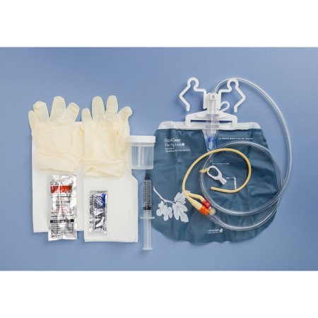 Fig Leaf - Indwelling Catheter Tray Closed System / Foley 16 Fr. Silicone Coated Latex - 10274