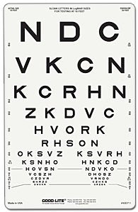 GOOD-LITE - Eye Chart Good-Lite 10 Foot Measurement Acuity Test - 600711
