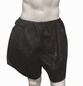 Dukal Reflections Exam Shorts Small / Medium Black Spunbond Polypropylene Adult Disposable - 900530