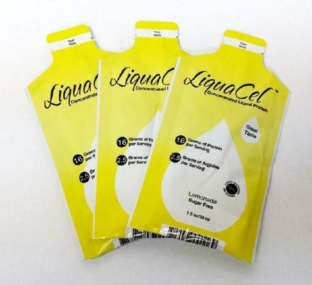 Global Health Products LiquaCel Oral Supplement Lemonade Flavor 1 oz. Individual Packet Ready to Use - GH116
