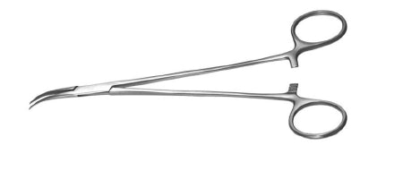 Padgett - Hemostatic Forceps Mosquito 7-1/8 Inch Length Surgical Grade Stainless Steel NonSterile Ratchet Lock Finger Ring Handle Curved Delicate Tips - PM-8631