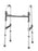 Alimed Invacare Dual Release Folding Walker Aluminum Frame 300 lbs. Weight Capacity 25 to 32 Inch Height - 79443