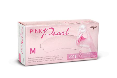 Generation Pink Pearl - Exam Glove Small NonSterile Nitrile Standard Cuff Length Fully Textured Pink Chemo Tested - Medline - PINK5084
