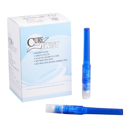 Cure Twist - Urethral Catheter Straight Tip Lubricated PVC 12 Fr. 6 Inch - T12