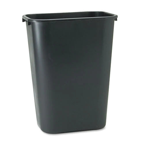 Rubbermaid - Trash Can 10.25 gal. Rectangular Black Plastic Open Top - RCP295700BK