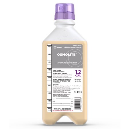 Abbott Nutrition Osmolite 1.2 Cal Tube Feeding Formula 1000 mL Carton Ready to Hang Unflavored Adult - 62697