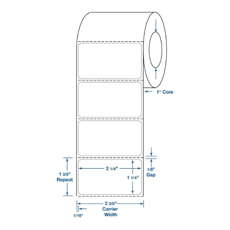 Medline - Blank Label Laboratory Use White Paper 1-1/4 X 2-1/4 Inch - DTL101