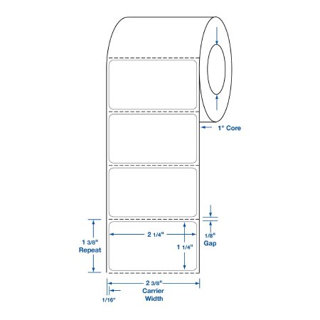 Medline - Blank Label Laboratory Use White Paper 1-1/4 X 2-1/4 Inch - DTL101