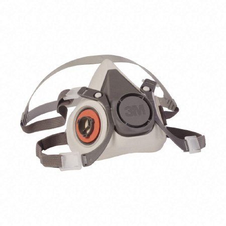 3M 6000 - Reusable Respirator Industrial N95 Half Face 4 Point Adjustable Head Strap Small Gray / White - 5AM53