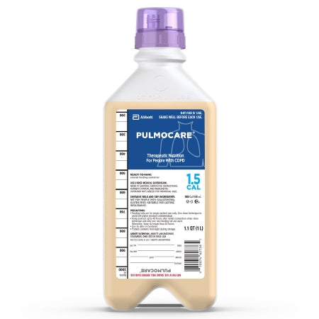 Abbott Nutrition Pulmocare Tube Feeding Formula 1000 mL Carton Ready to Hang Vanilla Flavor Adult - 62725