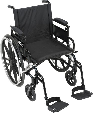 Drive Medical Viper Plus GT Lightweight Wheelchair Dual Axle Desk Length Arm Flip Back, Padded, Removable Arm Style Mag Wheel Black 16 Inch Seat Width 300 lbs. Weight Capacity - PLA416FBDAARAD-ELR