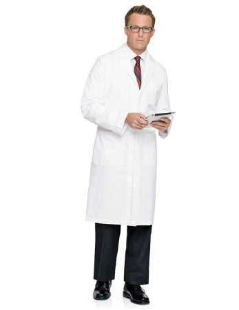 Landau Uniforms - Lab Coat White Size 40 / Tall Knee Length Reusable - 3138WWF40T