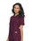 Landau Uniforms - Scrub Shirt Medium Wine 3 Pockets Short Set-In Sleeve Female - 70221WINEMED