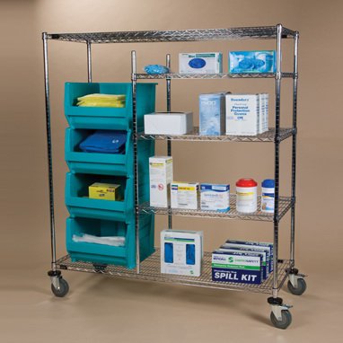 Health Care Logistics Transport Cart 24 X 60 X 69 Inch - 18329