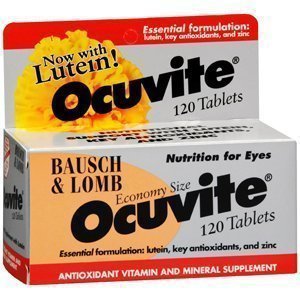 Ocuvite - Multivitamin Supplement Vitamin A / Vitamin E / Ascorbic Acid / Lutein 1000 IU - 60 IU - 200 mg - 2 mg Strength Tablet 120 per Bottle - 24208038762