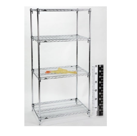 Metro - Wire Shelving 4 Shelves Adjustable 24 X 36 X 74 Inch Shelf Unit, 1-1/4 X 24 X 36 Inch Wire Shelf, 74 Inch Post - 17208
