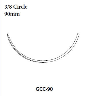 Covidien Monosof Suture with Needle Nonabsorbable Uncoated Black Suture Monofilament Nylon Size 1 40 Inch Suture 1-Needle 90 mm Length 3/8 Circle Conventional Cutting Needle - CN793