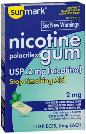 McKesson sunmark Stop Smoking Aid 2 mg Strength Gum - 49348057336