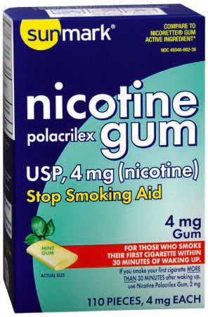 McKesson sunmark Stop Smoking Aid 4 mg Strength Gum - 49348057236