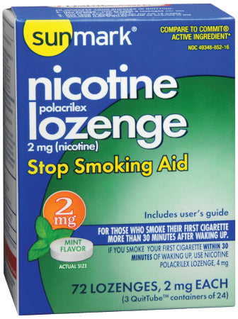 McKesson sunmark Stop Smoking Aid 2 mg Strength Lozenge - 49348085216