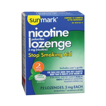 sunmark - Stop Smoking Aid 2 mg Strength Lozenge - 49348085216