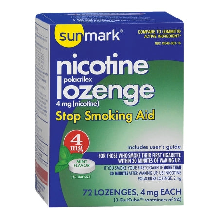 sunmark - Stop Smoking Aid 4 mg Strength Lozenge - 49348085316