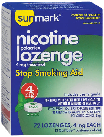 McKesson sunmark Stop Smoking Aid 4 mg Strength Lozenge - 49348085316