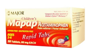 Mapap - Children's Pain Relief 80 mg Strength Acetaminophen Orally Disintegrating Tablet 30 per Bottle - 00904579146