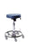 Pedigo Products Hydraulic Surgeons Stool Large Padded Backrest Hydraulic Height Adjustment 5 Casters, High Grade 3 Inch Casters, 3 Locking Casters Black - P-6001-BLK