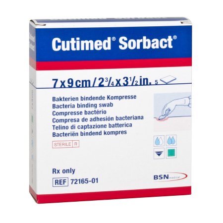 Cutimed Sorbact - Impregnated Dressing 2-4/5 X 3-1/2 Inch Gauze DACC Sterile - 7216511