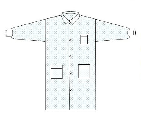 Welmed Lab Coat White X-Large Long Sleeves Knee Length - 9100-450XL