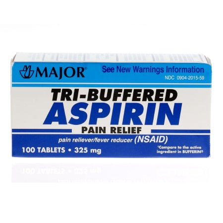 Major - Pain Relief 325 mg Strength Aspirin / Calcium Carbonate Tablet 100 per Bottle - 00904201559