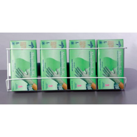 Alimed - Glove Box Holder Horizontal Mounted 4-Box Capacity White 3-1/2 X 8 X 22 Inch Coated Wire - 924748