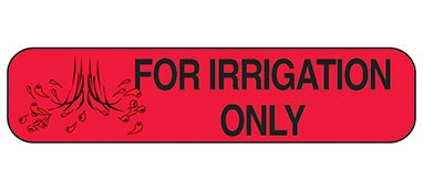 Health Care Logistics Indeed Pre-Printed Label Laboratory Use For Irrigation Only Red 3/8 X 1-5/8 Inch - 2145