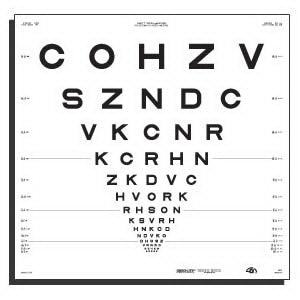 GOOD-LITE - Eye Chart Good-Lite 13 Foot Measurement Acuity Test - 500016