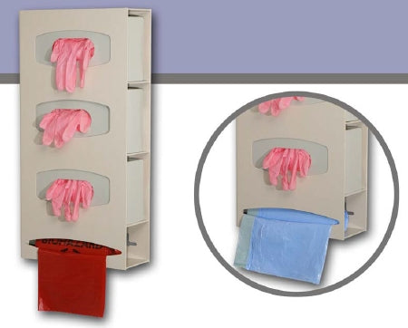 Bowman Manufacturing Bowman PPE Dispenser BOWMAN Quartz Beige ABS Plastic Manual Wall Mount - LD-070-DSD