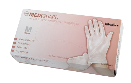 MediGuard - Exam Glove Medium NonSterile Vinyl Standard Cuff Length Smooth Clear Not Chemo Approved - MSV512