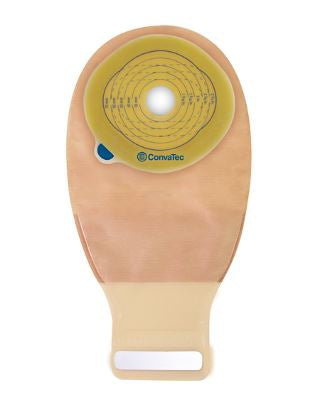 Convatec Esteem + Ostomy Pouch One-Piece System 14 Inch Length 3/8 to 4 Inch Stoma Drainable Trim to Fit - 416908